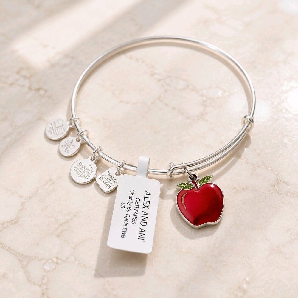 Alex and Ani 2017 'Charity by Design, Apple' Share Charm Bangle